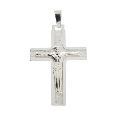 Krzyżyk srebrny z wizerunkiem Jezusa 4,0 cm MO157